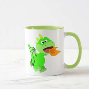 Caneca Dragão bonito do bebê dos desenhos animados do