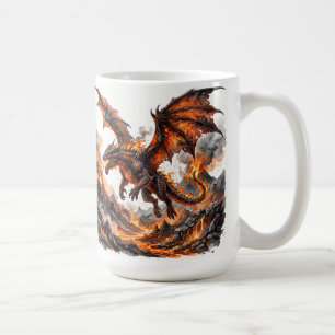 Caneca Dragão de Fogo Caneca de Café com Acento