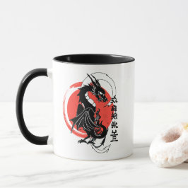Caneca Dragão negro, lua vermelha