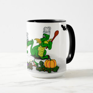 Caneca Dragões - Feliz Halloween! Hoje eu cozinho