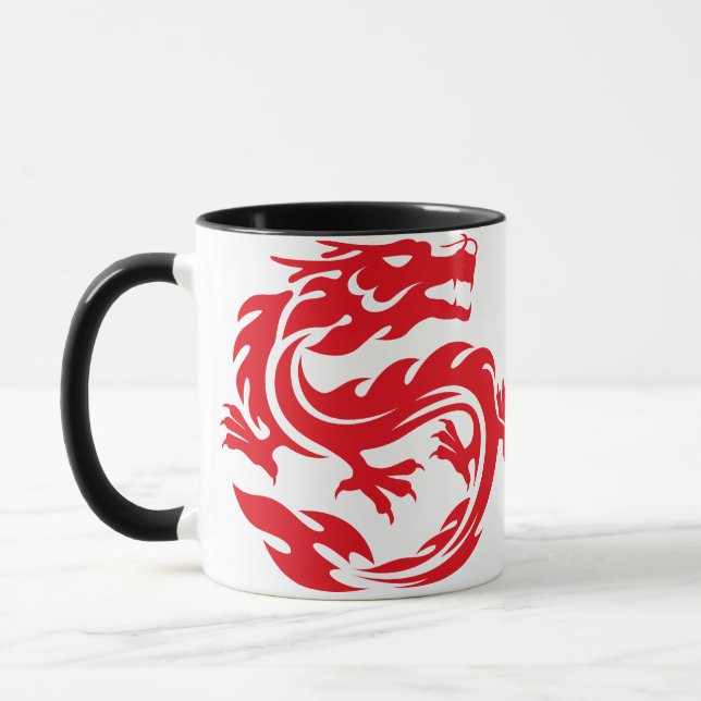 Caneca Dragon chinois rouge (Esquerda)