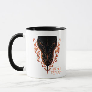 Caneca Dragon in Flames Behind Sword