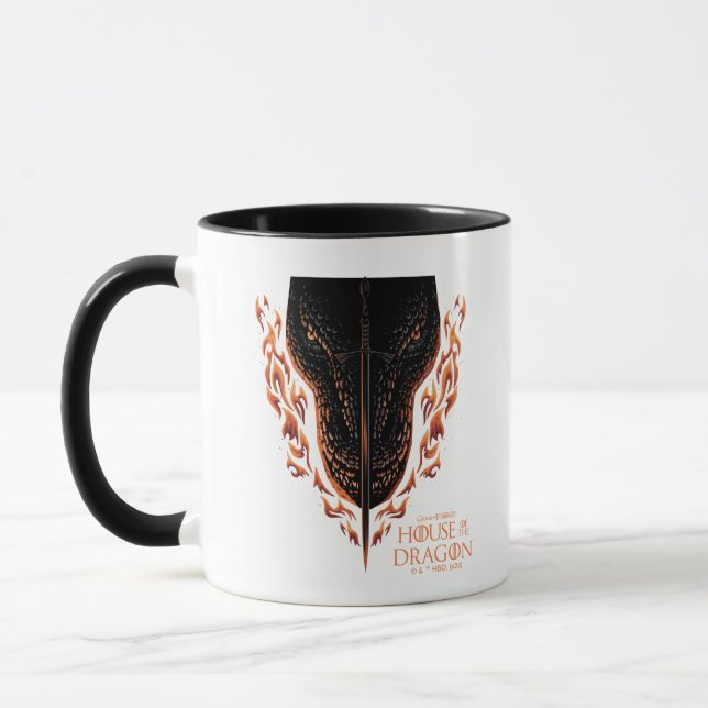Caneca Dragon in Flames Behind Sword (Esquerda)