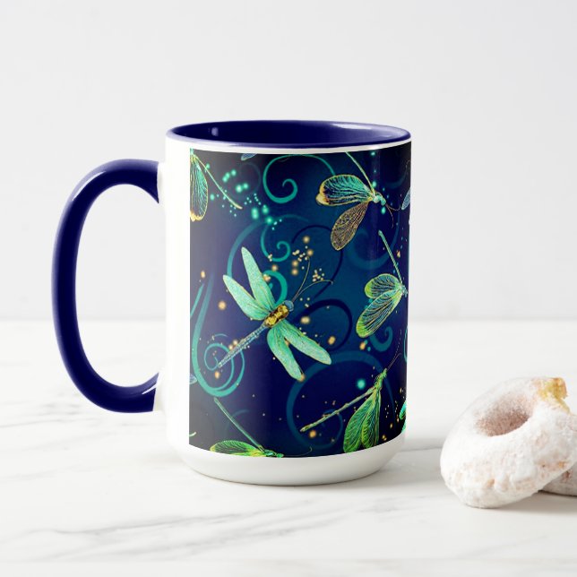 Caneca Dragonflies Combo Mug (Com Donut)