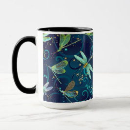Caneca Dragonflies Teal 15oz Combo