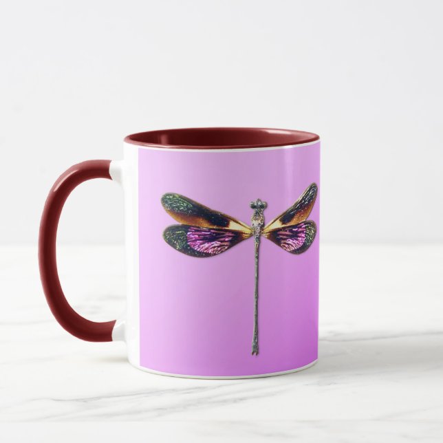 Caneca Dragonfly - prata, ouro, roxo e preto (Esquerda)