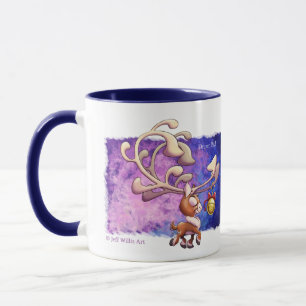 Caneca DREAM BIG CHRISTMAS REINDEER de Jeff Willis Art
