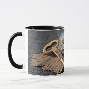 Caneca Dream Flower Key Love Man Chain Heart