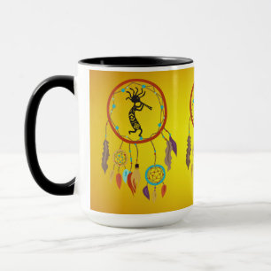 Caneca Dreamcatcher penas Kokopelli