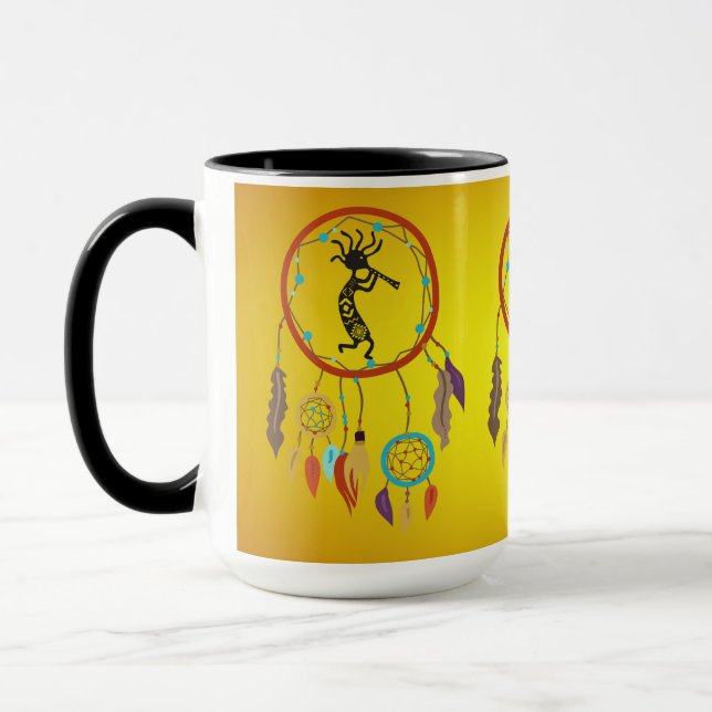 Caneca Dreamcatcher penas Kokopelli (Esquerda)