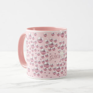 Caneca Dreamy Pink Pearl - Estética Suave, xícara