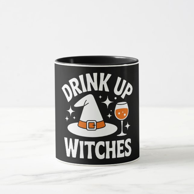 Caneca Drink Up Witches Funny Halloween (Centro)