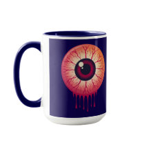 Dripping Crimson Gaze: Surreal Eyeball Art