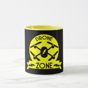 Caneca Drone Hobbyista Piloto de Drone Fotografia C