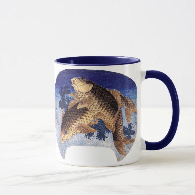 Caneca Duas carpas, Hokusai (Direita)