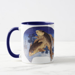 Caneca Duas carpas, Hokusai