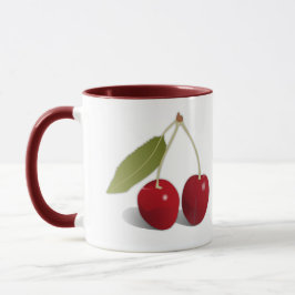 Caneca Duas Cherries Design Coffee Mug