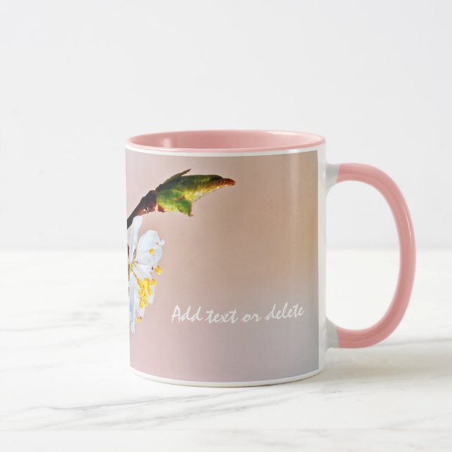 Caneca Duas Lindas Flores Apricot Japonesas (Direita)