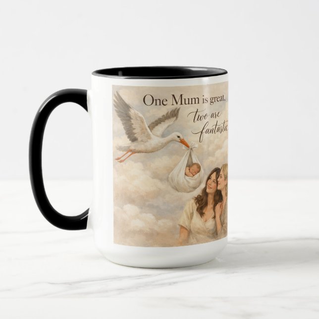 Caneca Duas mães e o amor de um LGBTQ (Esquerda)