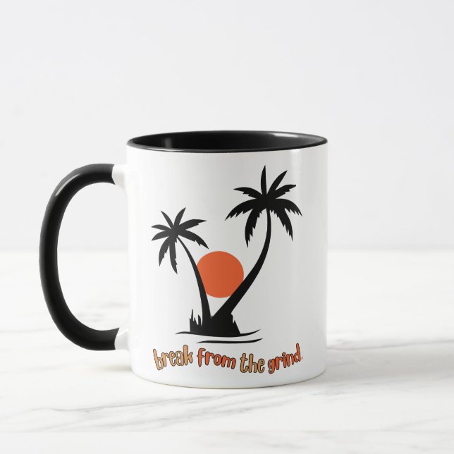 Caneca Duas Palmas Negras BFTG Coffee Mug (Esquerda)