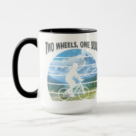 Caneca Duas rodas, uma alma. Esportes ciclistas