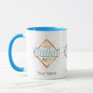 Caneca Dubai Emirados Árabes Unidos Vintage EAU Souvenir