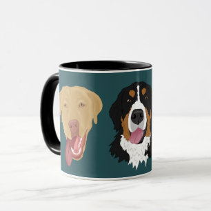 Caneca Dudley Labrador E Bernese Mountain Dog
