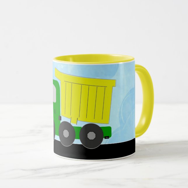 Caneca Dump Truck (amarelo) (Frente Esquerda)