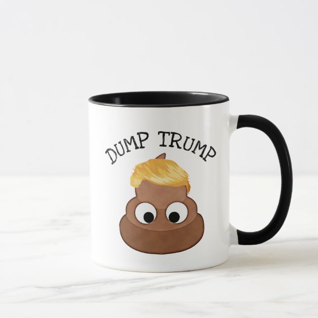 Caneca Dump Trump Poop pilha "anti-trump" Humor político (Direita)