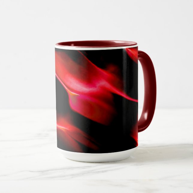 Caneca Dunas artificiais em sombreado vermelho (Frente Esquerda)