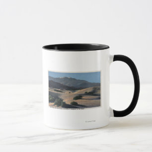 Caneca Dunas de areia do deserto e montanhas