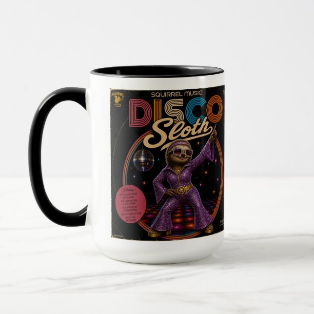 Caneca Duo de Preguiça Disco (Esquerda)