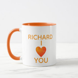 Caneca Dupla Face Simples & Doce Eu Amo Você Nome Persona
