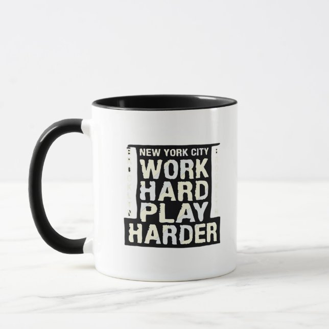 Caneca Duro de trabalho jogar tão Duro - Dia de trabalho  (Esquerda)