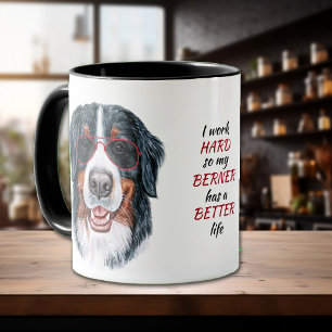 Caneca Duro de Trabalho para Meu Cão de Montanha Bernês