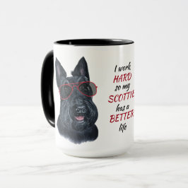 Caneca Duro de trabalho para o meu cão terrier escocês