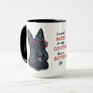 Caneca Duro de trabalho para o meu cão terrier escocês