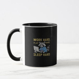 Caneca Duro De Trabalho, Reproduza Tão Duro, Repouse Duro