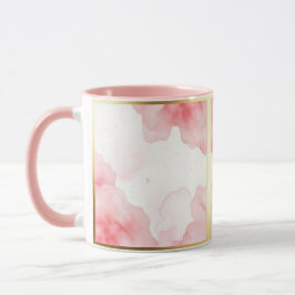 Caneca Dusty Rose Sprinkled Gold Frame Tasse