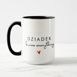 Caneca Dziadek Sabe Tudo – Presente para Avô Polon