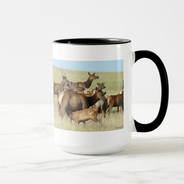 Caneca E7 Vaca Alce Alimentando Bezerro (Direita)