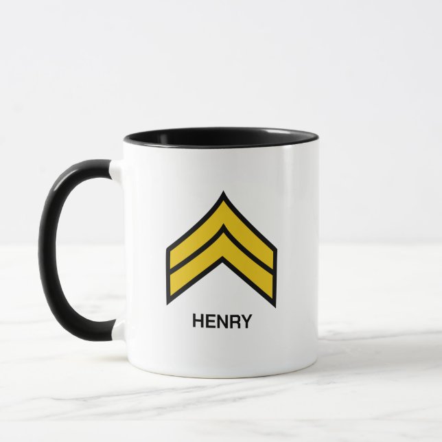 Caneca E-4 Corporal do Exército dos EUA (Esquerda)