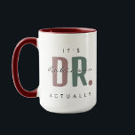 Caneca É a Dra. [Nome Personalizado] Na Verdade, Mug Imen<br><div class="desc">Faça uma declaração ousada mas na moda com a caneca personalizada "É o Dr. Realmente"! Com tipografia moderna com sotaques pastéis suaves e um nome personalizável, esta caneca é perfeita para celebrar conquistas acadêmicos, promoções ou marcos profissionais. O elegante design, combinado com uma pega marrom e interior contrastantes, adiciona um...</div>