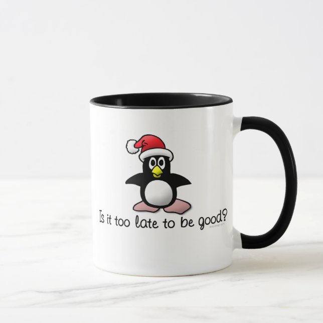 Caneca É demasiado atrasado para ser bom? Pinguim do (Direita)