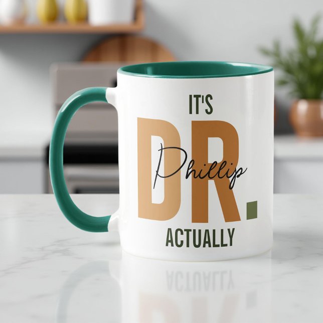 Caneca É Dr Na Verdade, Personalizado Doutor PhD Graduaçã (Criador carregado)