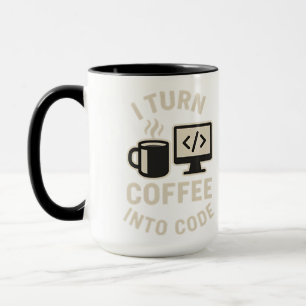Caneca É engraçado que converta café em código