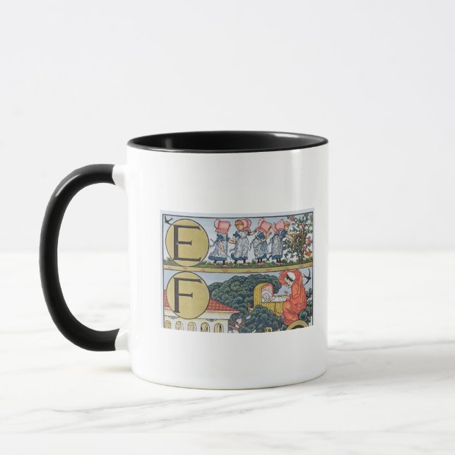 Caneca E-F, de um alfabeto baseado em rimas de berçário (Esquerda)