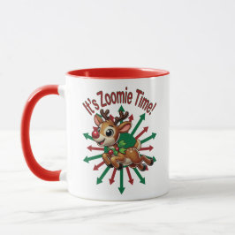 Caneca "É hora da Zoomie! Reindeer de Natal