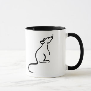 Caneca É logotipo do mundo de um rato