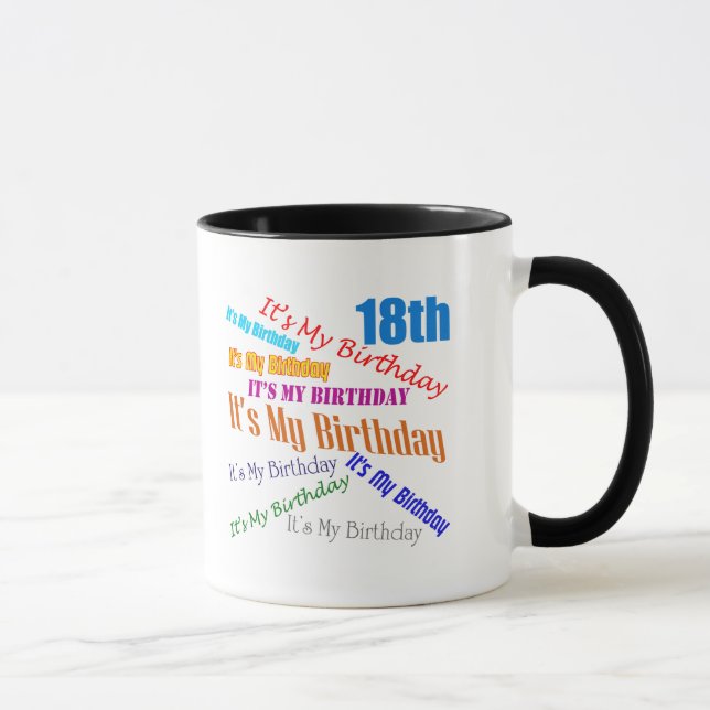 Caneca É meus 18os presentes de aniversário (Direita)